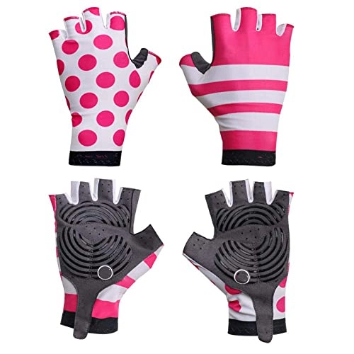 Mountain Bike Gloves : NUBAO Road mountain bike half-finger cycling gloves men and women ice silk breathable sports gloves (Color : 2, Size : XL)