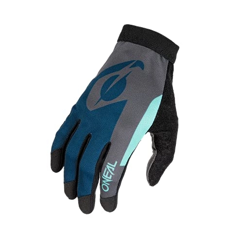 Mountain Bike Gloves : O'NEAL | Cycling-Glove | Motocross MX MTB DH FR Downhill Freeride | Our lightest & most comfortable glove, Nanofront®- hand section | AMX Glove | Adult | Blue Grey | Size L