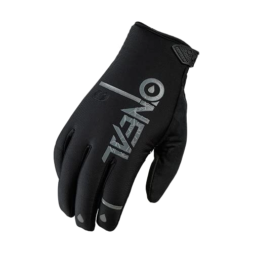 Mountain Bike Gloves : O'NEAL | Cycling-Glove | Motocross MX MTB DH FR Downhill Freeride | Waterproof, Breathable, With silicone print for grip in wet conditions | Winter WP Glove | Adult | Black | Size M