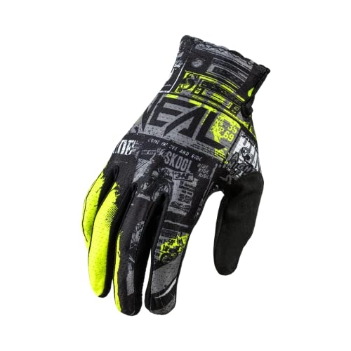 Mountain Bike Gloves : O'NEAL | Cycling-Glove | Motocross MX MTB DH FR Downhill ride | Durable, flexible materials, ventilated palm | Matrix Glove | Adult | Black Neon-yellow | Size M