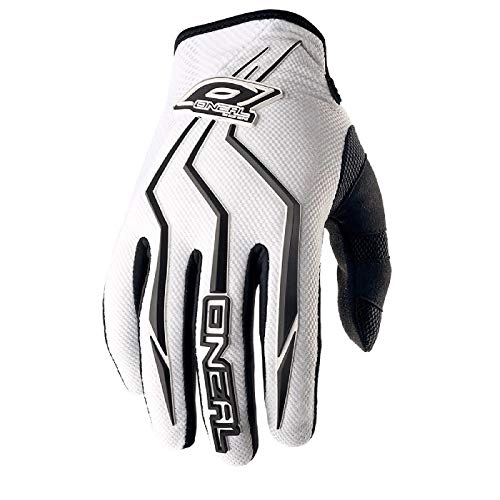 Mountain Bike Gloves : O'Neal element glove, white MX MTB DH motocross enduro offroad protective pads – 0390-2, White, XX-Large