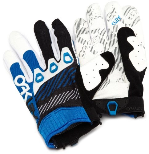 Mountain Bike Gloves : Oakley Men's Automatic Bike Glove (Blue Line, Small)