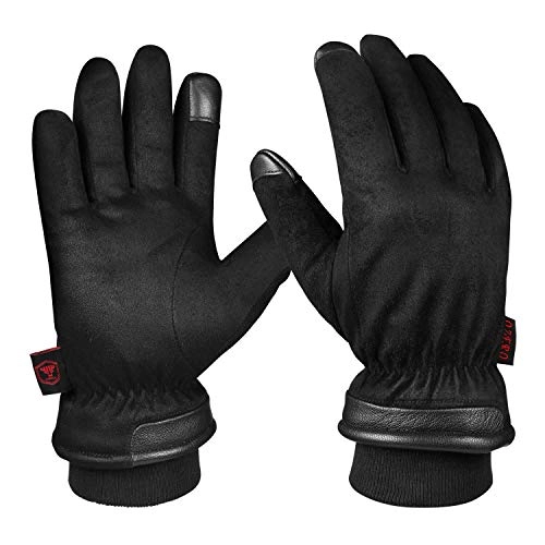 Mountain Bike Gloves : OZERO Waterproof and Windproof Winter Gloves.Men Style Touch Screen Warm Gloves for Work, Ski, Motorcycling