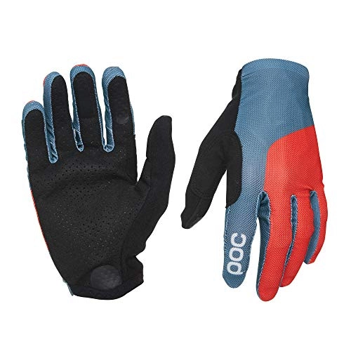 Mountain Bike Gloves : POC Unisex's Essential Mesh Glove Cycling, Cubane Blue / Prismane Red, XL