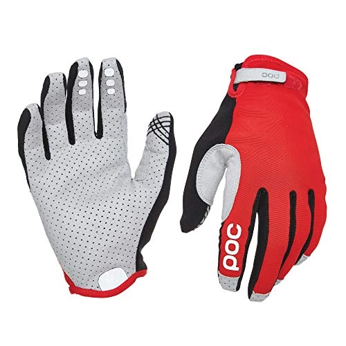 Mountain Bike Gloves : POC Unisex's Resistance Enduro Adjustable Glove Cycling, Prismane Red, SML