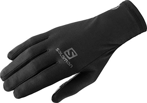 Mountain Bike Gloves : SALOMON Comfortable Running / Hiking Gloves, Unisex NSO Pro Glove U, Black, S, LC1185400