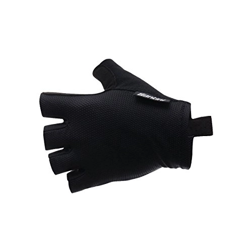 Mountain Bike Gloves : Santini 365 Men's Brisk Short Finger Gloves, Black, Small