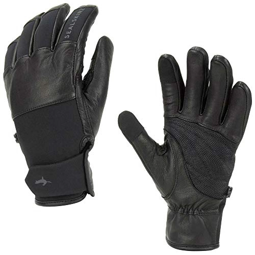 Mountain Bike Gloves : SealSkinz Cold Weather Unisex Waterproof Fusion Control Cycling Gloves - Black, Large / Full Finger Winter Ride Cycle Bike Mitten Hand Wear Mitt Pair Warm Mountain MTB Road Commute Rain Water Resistant