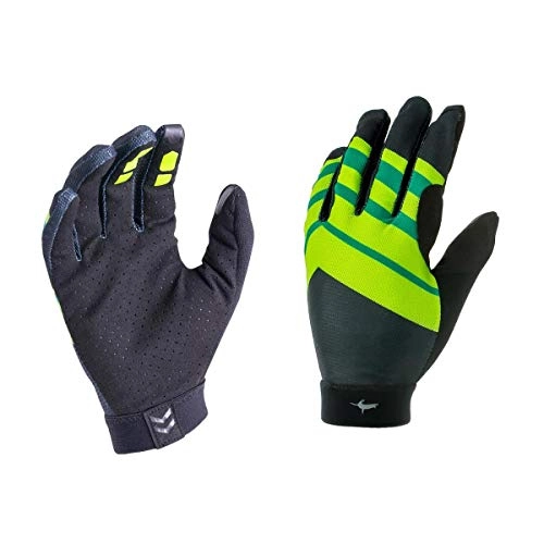 Mountain Bike Gloves : SealSkinz Dragon MTB Ultralite Cycling Gloves (Medium, Anthracite / Leaf / Lime)