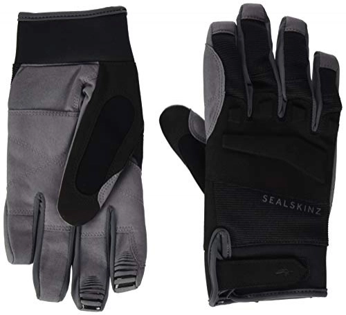 Mountain Bike Gloves : SEALSKINZ Unisex Waterproof All Weather Mtb Glove, Black / Grey, M