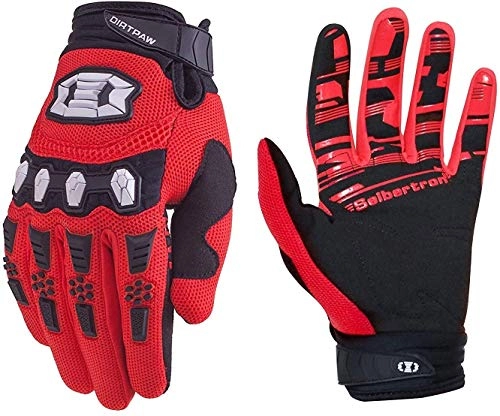 Mountain Bike Gloves : Seibertron Dirtpaw Unisex BMX MX ATV MTB Racing Mountain Bike Bicycle Cycling Off-road / Dirt bike Gloves Road Racing Motorcycle Motocross Sports Gloves Touch Recognition Full Finger Glove Red XL