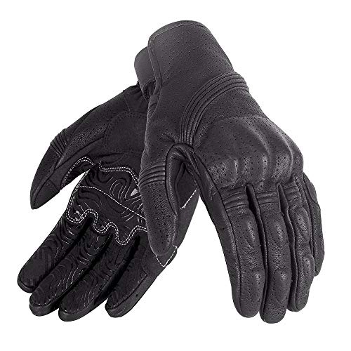Mountain Bike Gloves : sjapex2 Motorcycle Full Finger Warm Glove, Genuine Leather Gloves for BMX MX ATV MTB Racing Mountain Bike Bicycle Cycling Off-Road / Dirt Bike Road Racing Motocross Sports