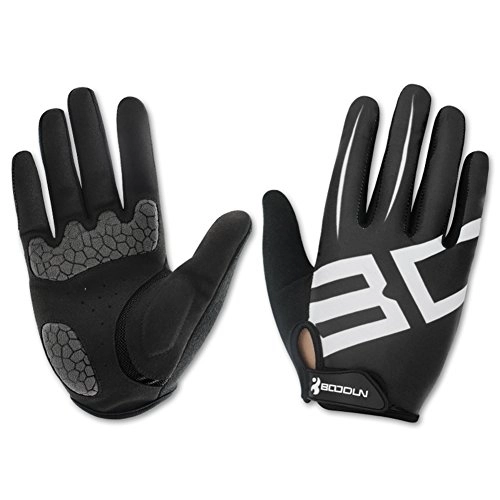 Mountain Bike Gloves : Slyzone Cycling Gloves Lycra & Anti-Slip Shock Absorbing - Silica Gel Grip Mountain Road Racing Biking Gloves - Full Fingers Sports Outdoor Gloves Men / Women (Black, XL)