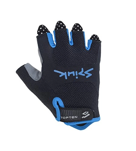 Mountain Bike Gloves : Spiuk Men's Top Ten Mountain Bike Gloves - Black / Blue, Small