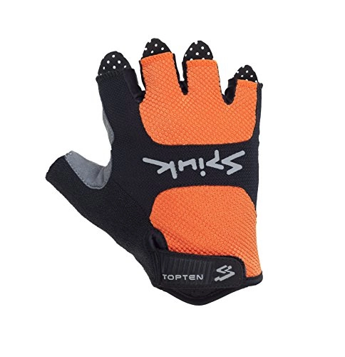 Mountain Bike Gloves : Spiuk Top Ten Men's Mountain Bike Gloves S Orange / Black (Naranja AV / Black)