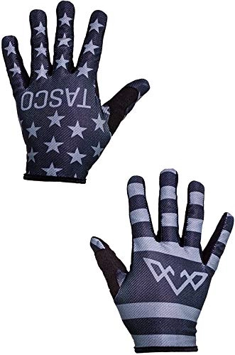 Mountain Bike Gloves : TASCO MTB Double Digits Gloves (Black Flag) (M)