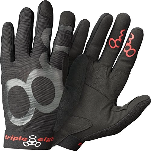 Mountain Bike Gloves : Triple Eight New York Unisex's Triple 8 ExoSkin Gloves-Medium, Black