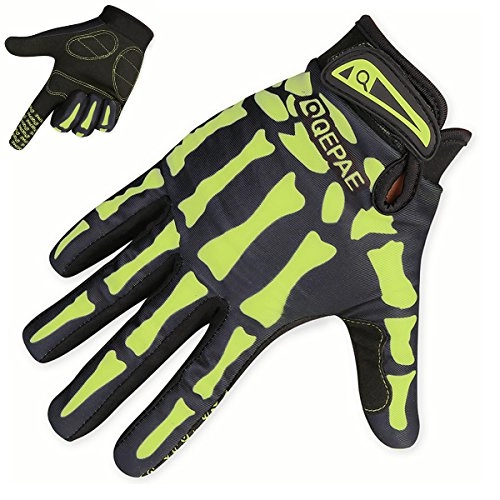Mountain Bike Gloves : TRIWONDER Cycling Gloves Mountain Road Biking Riding Gloves Breathable Wear-resisting Shock-absorbing for Men and Women (Green - Full Finger, XL)