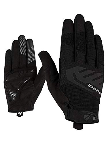 Mountain Bike Gloves : Ziener Men's CHED TOUCH TOUCH bicycle, mountain bike, cycling gloves | Sticky finger with touch function, , Black, 8.5