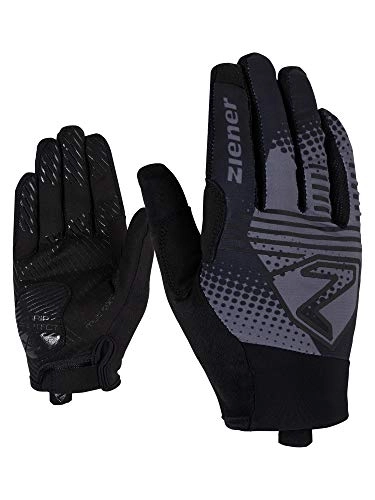 Mountain Bike Gloves : Ziener Men's Cobbs, Mountain Biking, Cycling Gloves, Long Fingers, with Touch Function, Breathable, Cushioning, Non-Slip, Flint, 7.5 (EU)