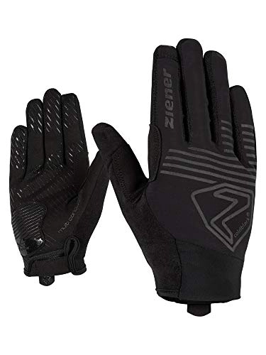 Mountain Bike Gloves : Ziener Men's COBBS TOUCH TOUCH bicycle, mountain bike, cycling gloves | Sticky finger with touch function, , Black, 8.5