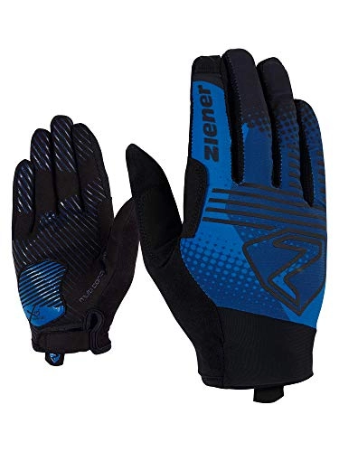 Mountain Bike Gloves : Ziener Men's COBBS TOUCH TOUCH bicycle, mountain bike, cycling gloves | Sticky finger with touch function, , nautic, 8.5