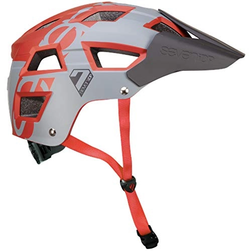 Mountain Bike Helmet : 7IDP M5 All Round MTB Mountain Bike Cycle Helmet 2019 Red Grey - SM / MD 54-58cm
