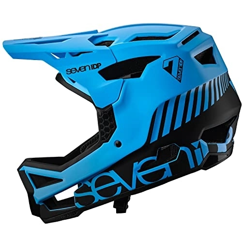 Mountain Bike Helmet : 7iDP Project 23 Fiberglass Full Face Mountain Biking Helmet, Blue / Black, Small
