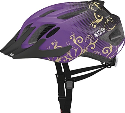 Mountain Bike Helmet : ABUS MountX Children's Cycling Helmet Purple Maori Purple Size:53-58 cm