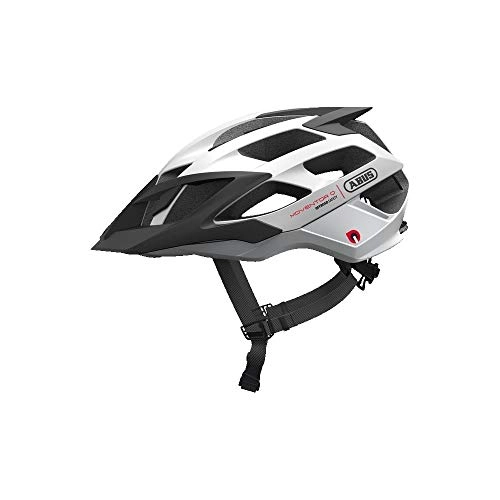 Mountain Bike Helmet : ABUS Moventor Quin mountain bike helmet - Smart bike helmet with crash detection and SOS alarm system - for men and women - Velvet Black, Size L