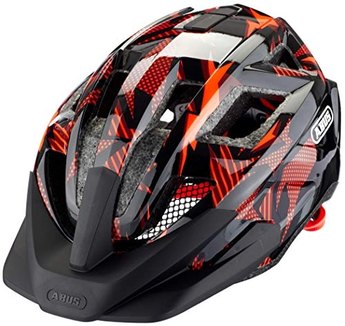 Mountain Bike Helmet : ABUS Unisex Youth Mountain Bike Helmet Shrimp Orange M