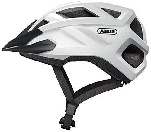 Mountain Bike Helmet : ABUS Unisex Youth MOUNTZ Helmet, Polar White, M