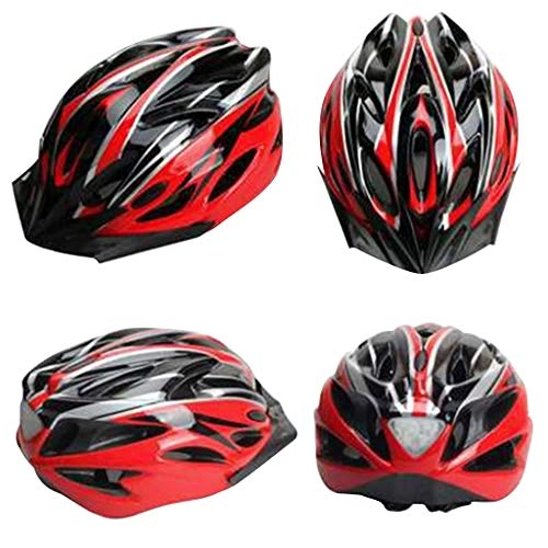 Mountain Bike Helmet : ACWERT Cycling Bicycle Helmet, Taillight With Warning Helmet, Adjustable Lightweight Adults Mens Womens Sports Headwear With Visor, Mountain Road Bike Eco-friendly Super Light Safety Helmet (Red)