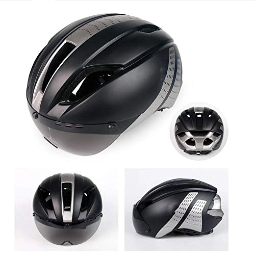 Mountain Bike Helmet : ADSSK Bicycle Helmet Bicycle Safety Helmet MTB Bicycle Helmet Removable Shield Visor Padded Bicycle Helmet Adult Bicycle Helmet gray