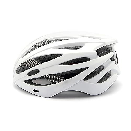 Mountain Bike Helmet : Adult Bike Helmet 58-65CM with Visor 28 Vents Cycling Bicycle Helmets Adjustable Lightweight Youth Mens Womens Ladies for BMX Skateboard MTB Mountain Road Bike, white
