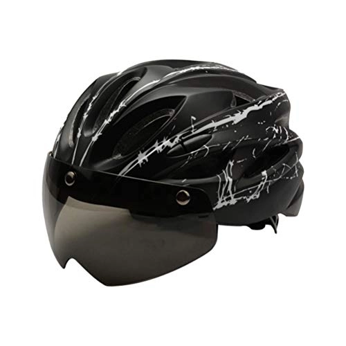 Mountain Bike Helmet : Adult Cycling Helmets, Adjustable Bike Road Bicycle Helmets Protection Safety Riding Cycle Helmet Breathable Sports Helmet Detachable Magnetic Goggles Visor Mountain for Adult Men Women Youth