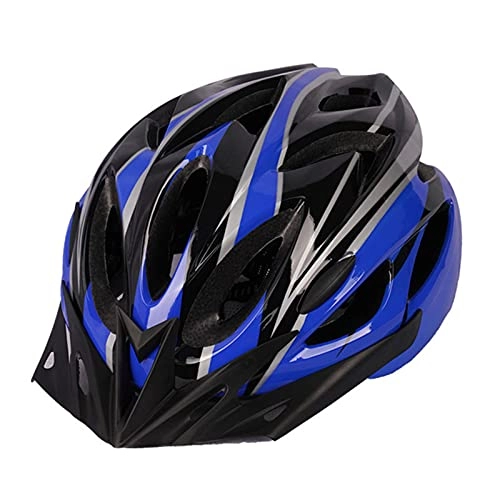 Mountain Bike Helmet : AFSDF Bike Helmet Detachable Brim Breathable MTB Mountain Bicycle Helmet for Unisex Men Women Adjustable Cycle Helmets, Blue