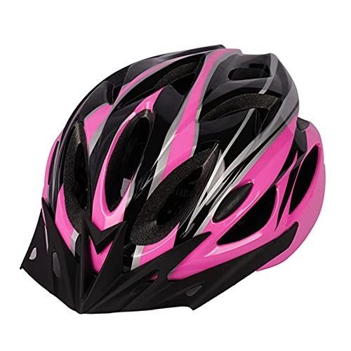 Mountain Bike Helmet : AFSDF Bike Helmet Detachable Brim Breathable MTB Mountain Bicycle Helmet for Unisex Men Women Adjustable Cycle Helmets, Pink