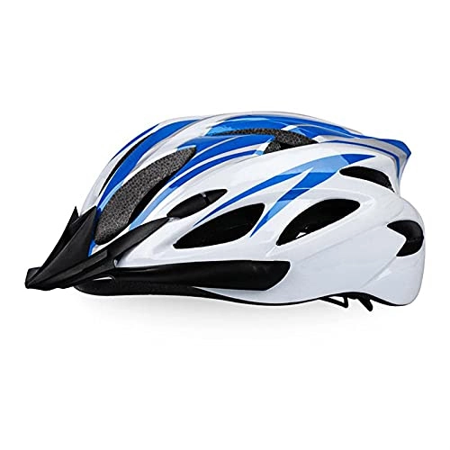 Mountain Bike Helmet : Allround Cycling Helmets，Adult Bike Helmet 56-62CM, Cycling Bicycle Helmets Adjustable Lightweight Youth Mens Womens Ladies for MTB Mountain Road Bike- blue white