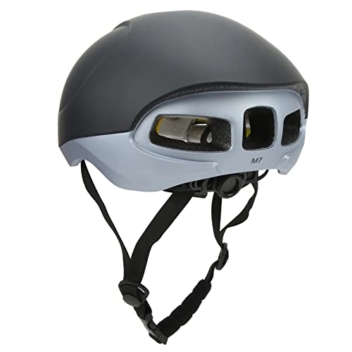 Mountain Bike Helmet : Alomejor Bicycle Helmet, Mountain Bike Helmet, Anti-Shock PC Shell, Breathable Adjustable EPS Foam for Riding Scooter for Men Women (Matte Black)