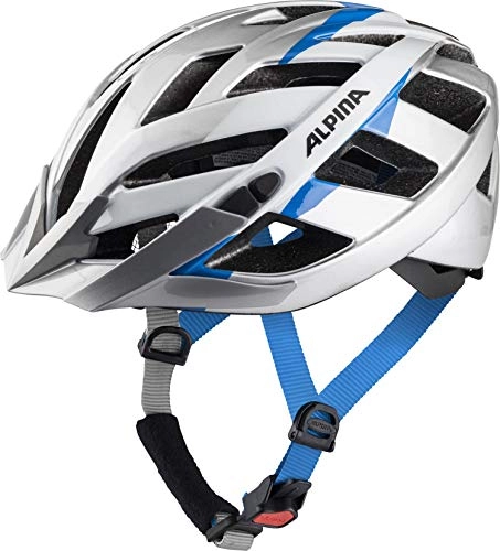 Mountain Bike Helmet : Alpina PANOMA 2.0 silver-white cyan gloss 56-59