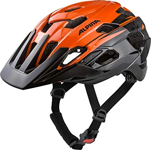 Mountain Bike Helmet : ALPINA Unisex's ANZANA Bike Helmet, Orange-Black, 57-61