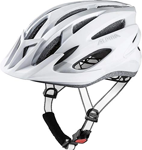 Mountain Bike Helmet : ALPINA Unisex_Adult MTB 17 Road Bike Helmet, White / Silver, 54-58