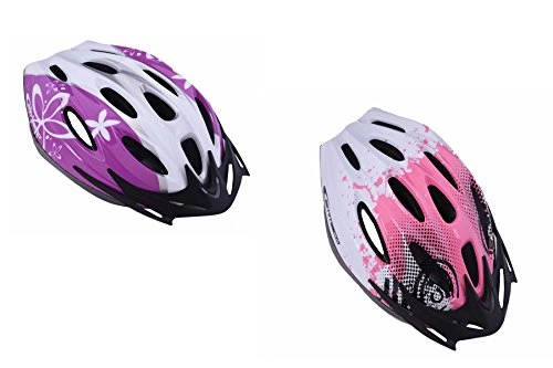 Mountain Bike Helmet : Ammaco Mountain Bike Road Youth / Adults Womens Adjustable Helmet Pink or Purple (Purple (58-61cm))