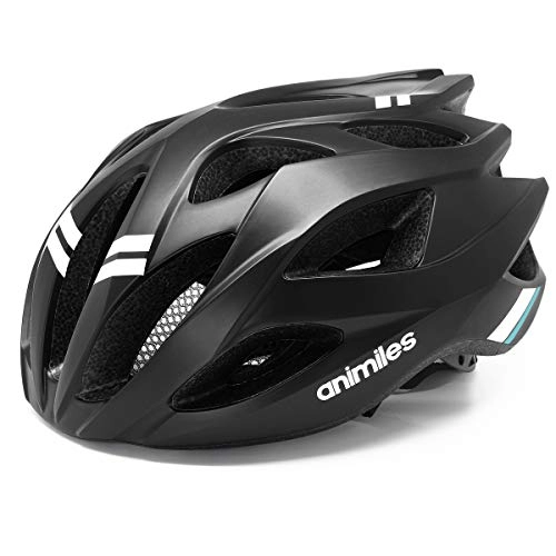 Mountain Bike Helmet : animiles Bike Bicycle Helmet, Lightweight Adjustable Helmet for mountain bike Urban Commuter (Black)