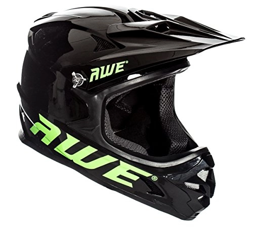 Mountain Bike Helmet : AWE AWEBlast FREE 5 YEAR CRASH REPLACEMENT* BMX / Downhill / Full Face / Enduro Helmet Black Large 58-60cm