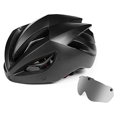 Mountain Bike Helmet : BANGSUN 1PC Mountain Bicycle Helmet Cycle Helmet Safety Hat Upgrade Strengthen Keel Chin Pad Goggles Glasses One Piece