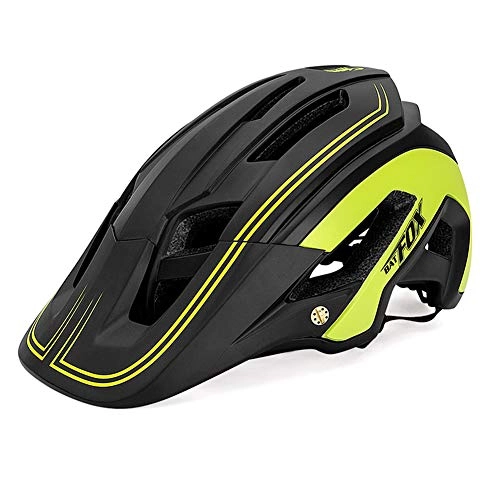 Mountain Bike Helmet : BATFOX Bike Helmet / Mountain Bicycle Safety Hat / Foldable and Portable / Breathable / Adjustable / Lightweight / for Adult Men&Women Outdoor Sport Riding, Green