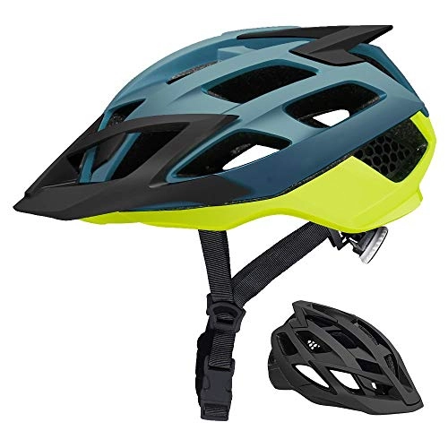 Mountain Bike Helmet : BDTOT Lightweight Helmet Adult Bike with Detachable Visor Mountain Road Bicycle Adjustable Super for Men and Women Adult BMX Skateboard MTB Mountain Road Bike (Fits Head Sizes 52~61cm)