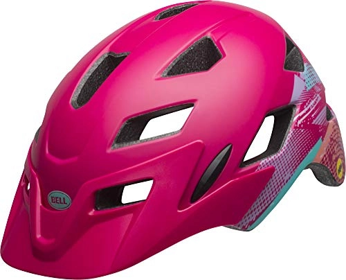 Mountain Bike Helmet : BELL Kids' Sidetrack Youth Cycling Helmet, Gnarly Matte Berry, 50-57 cm